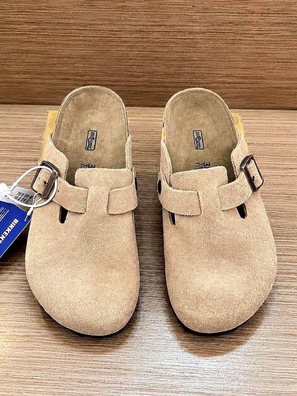 Birkenstock Boston Soft Footbed Suede Clogs Brown NWT